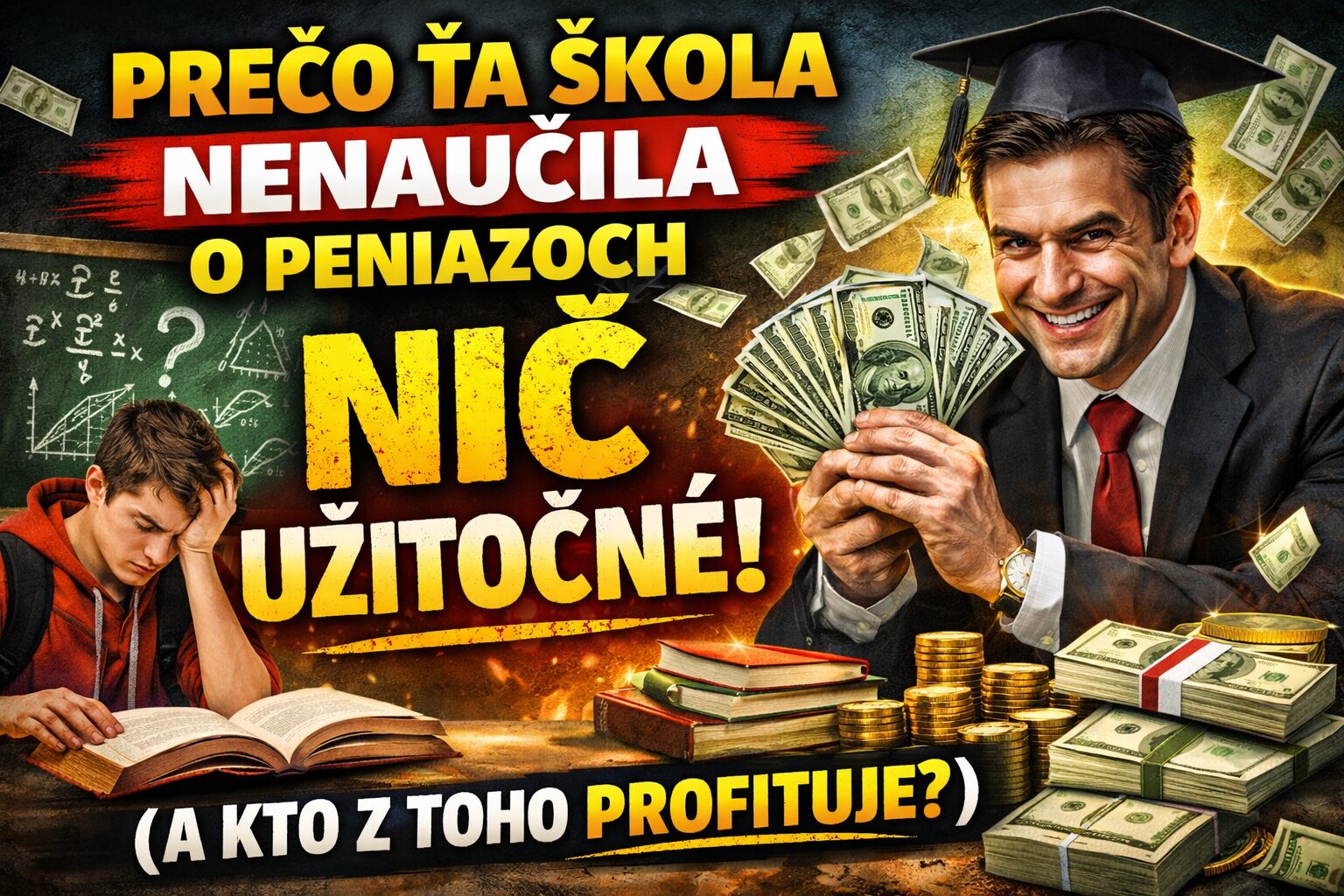 Prečo ťa škola nenaučila o peniazoch NIČ užitočné (a kto z toho PROFITUJE)